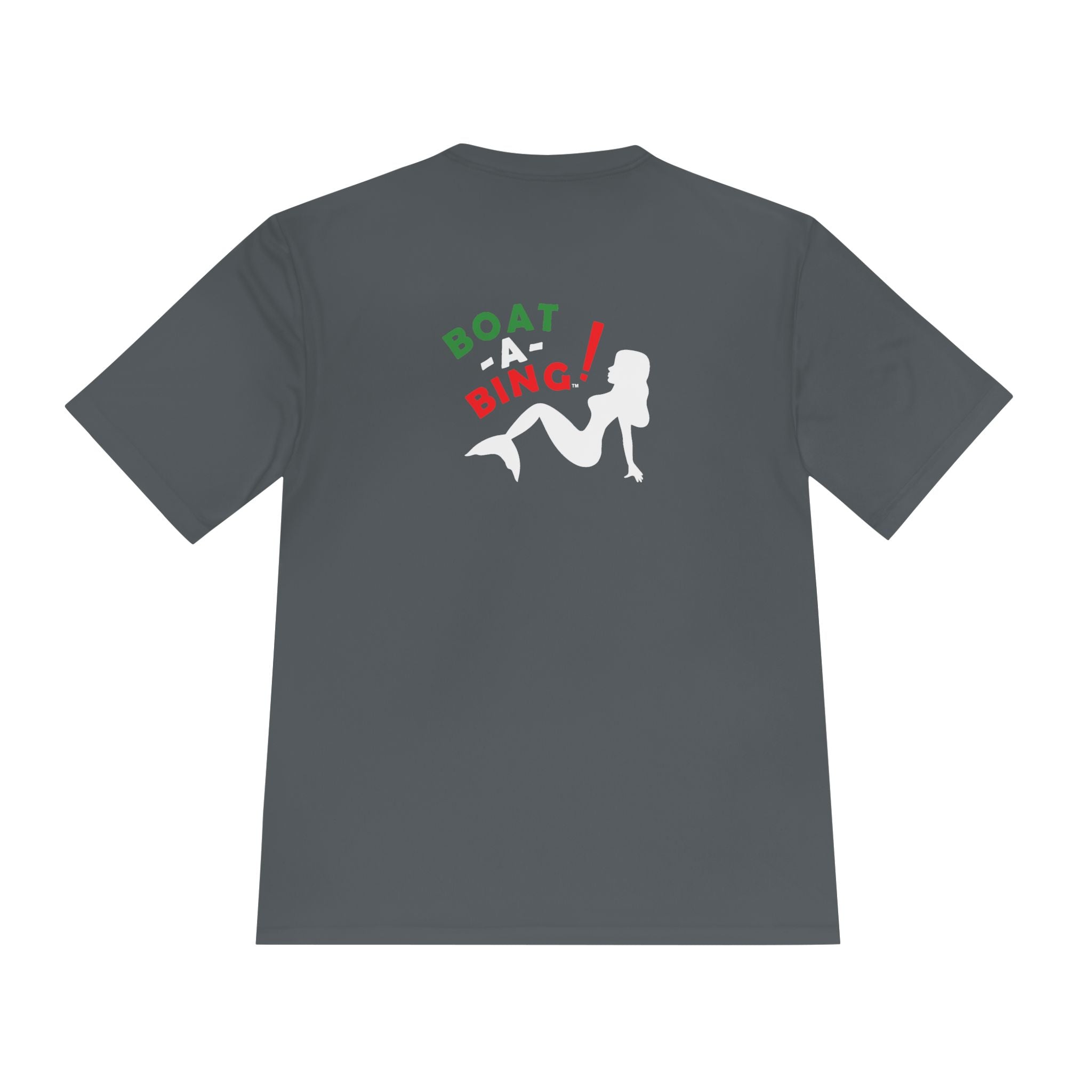 Boat-A-Bing Sirena Italia Italian flag limited edition mermaid moisture-wicking performance tee, back print