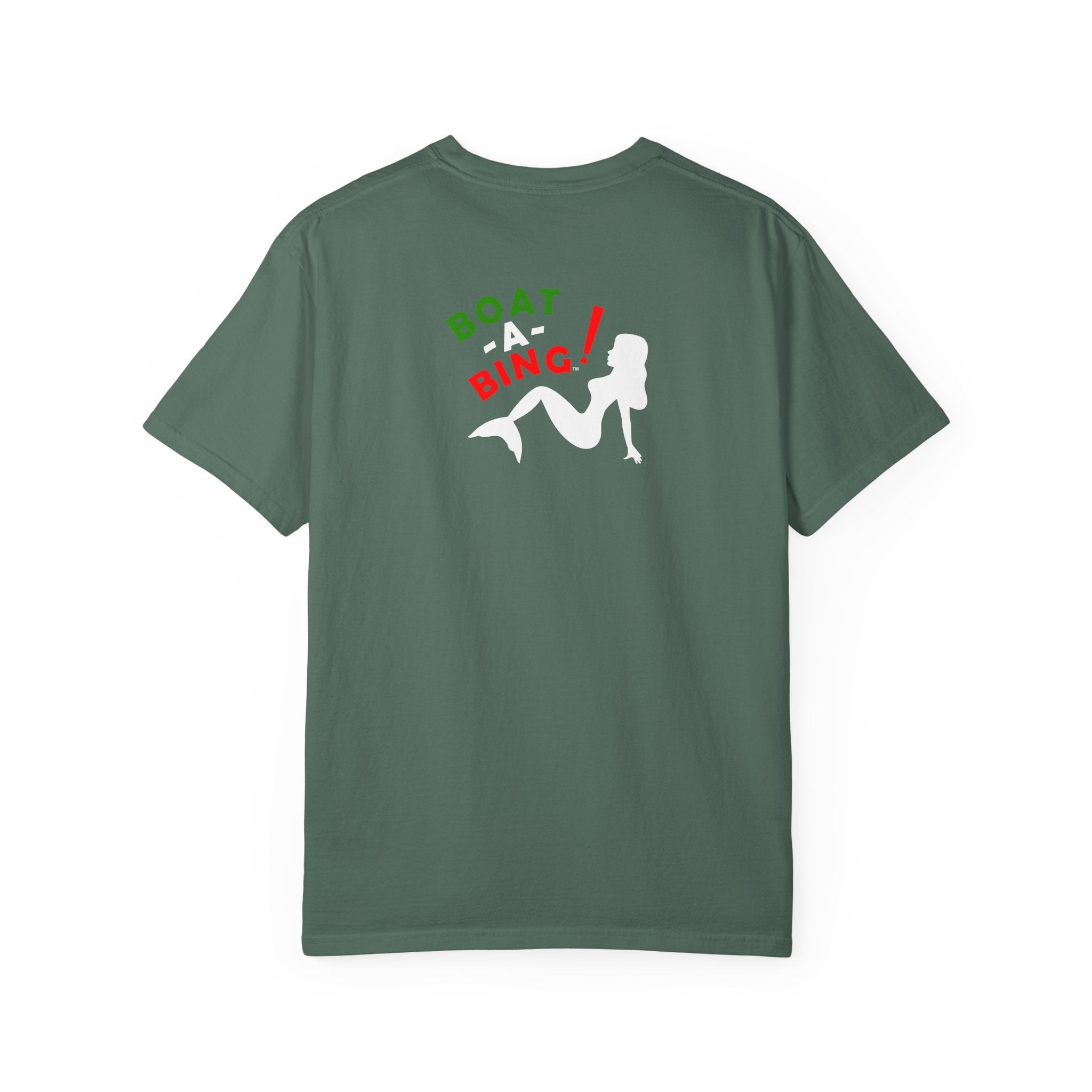 Boat-A-Bing Sirena Italia Italian flag limited edition mermaid garment-dyed cotton tee, back print