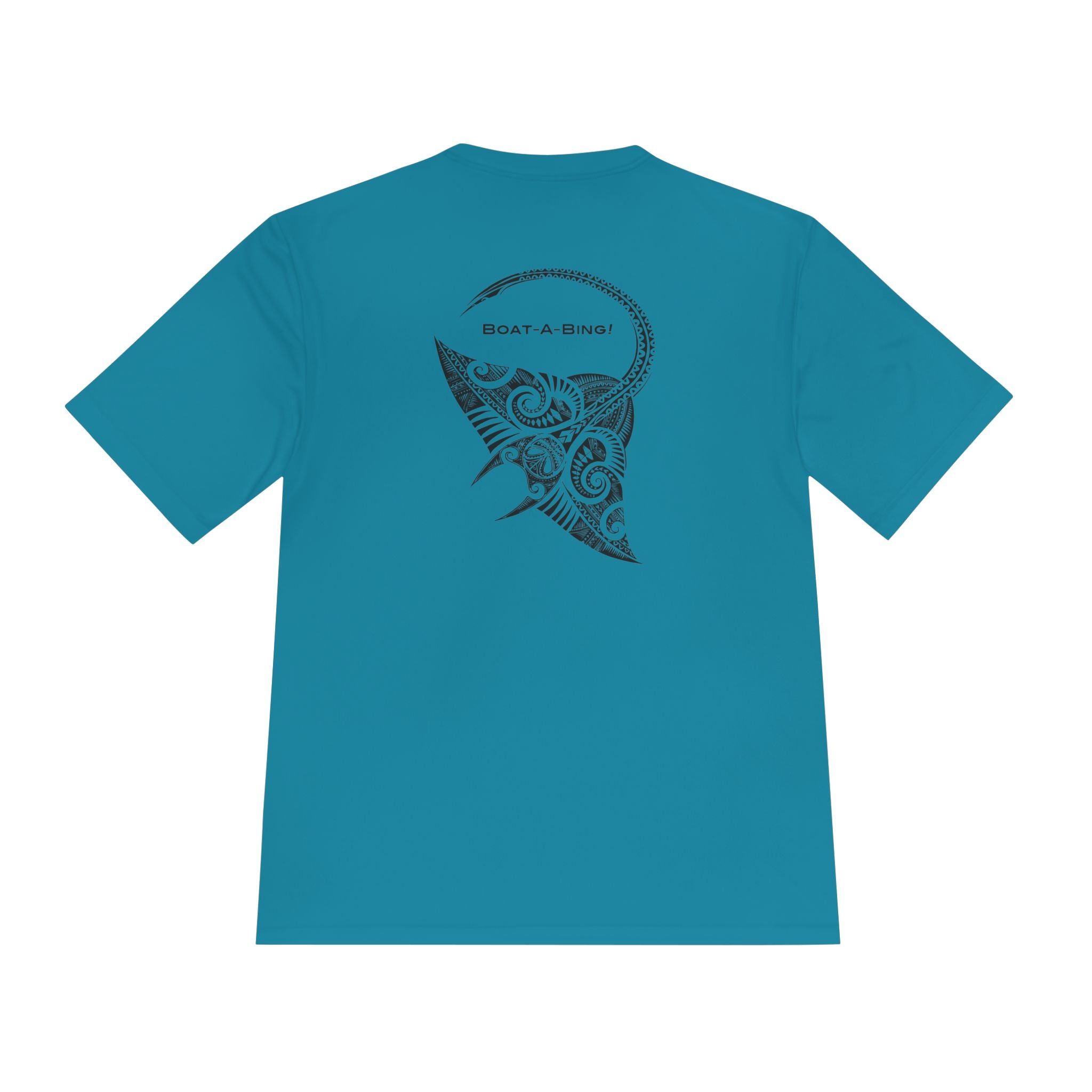 Boat-A-Bing Bing Ray stingray moisture-wicking performance boating tee, back print