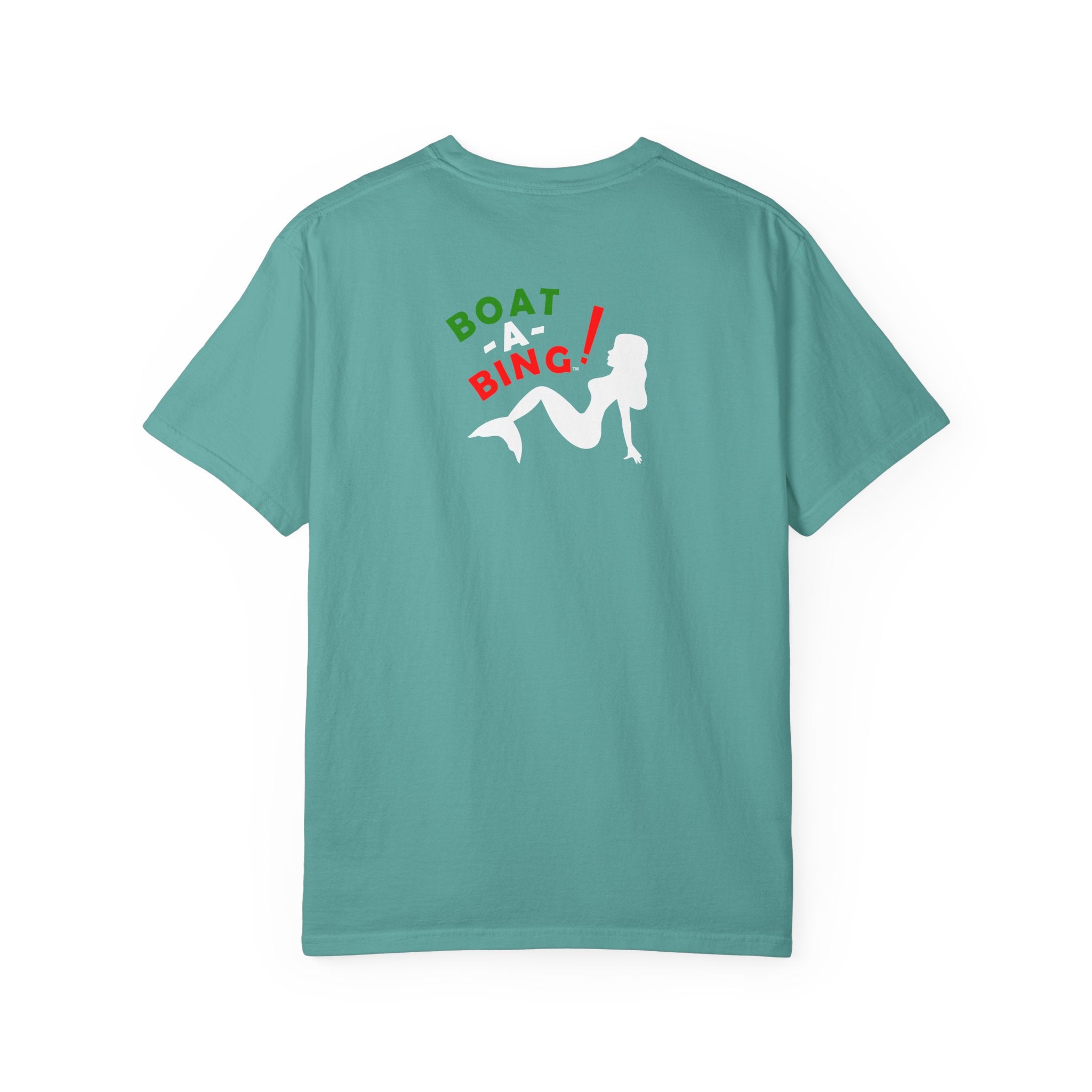 Boat-A-Bing Sirena Italia Italian flag limited edition mermaid garment-dyed cotton tee, back print