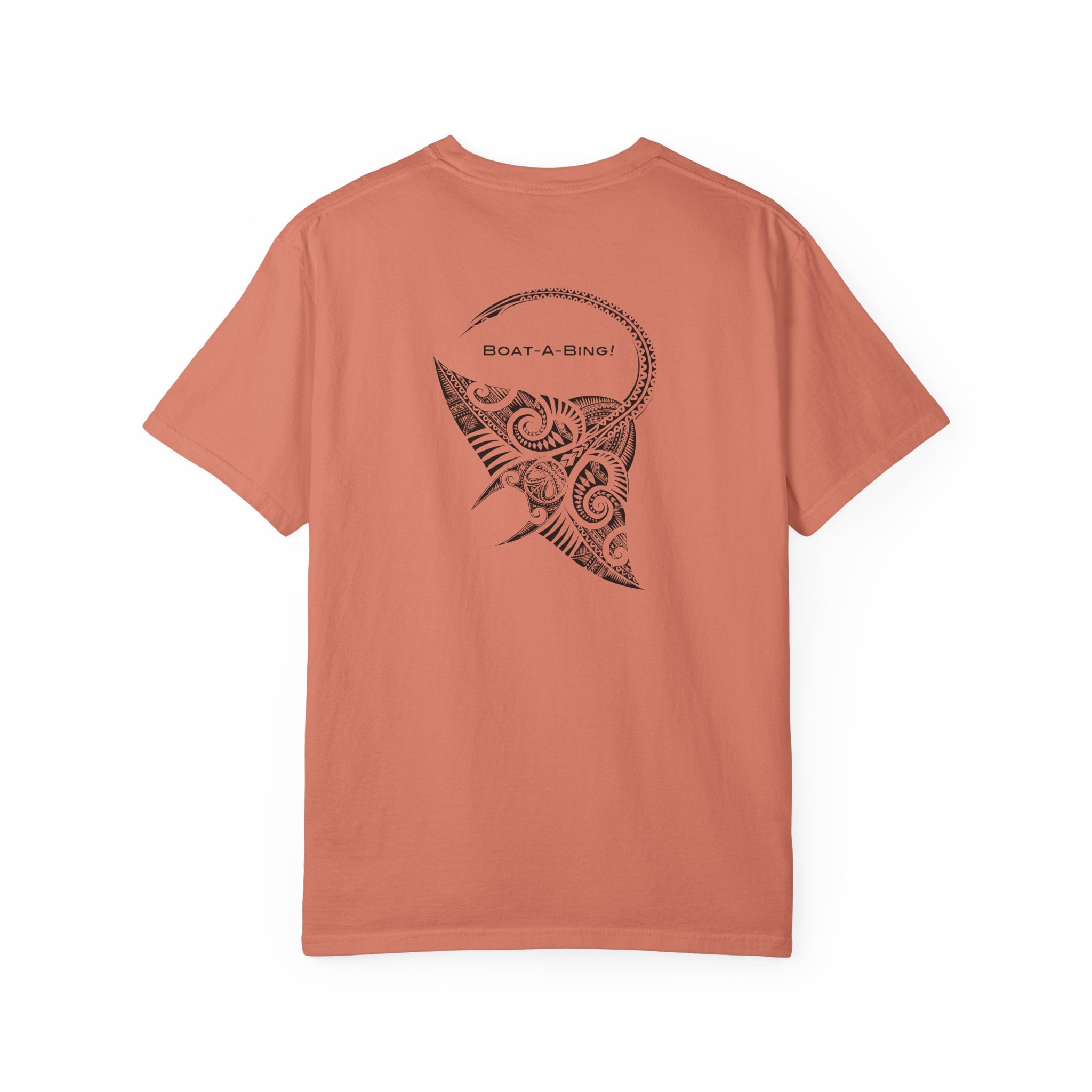 Boat-A-Bing Bing Ray stingray garment-dyed cotton boating tee, back print