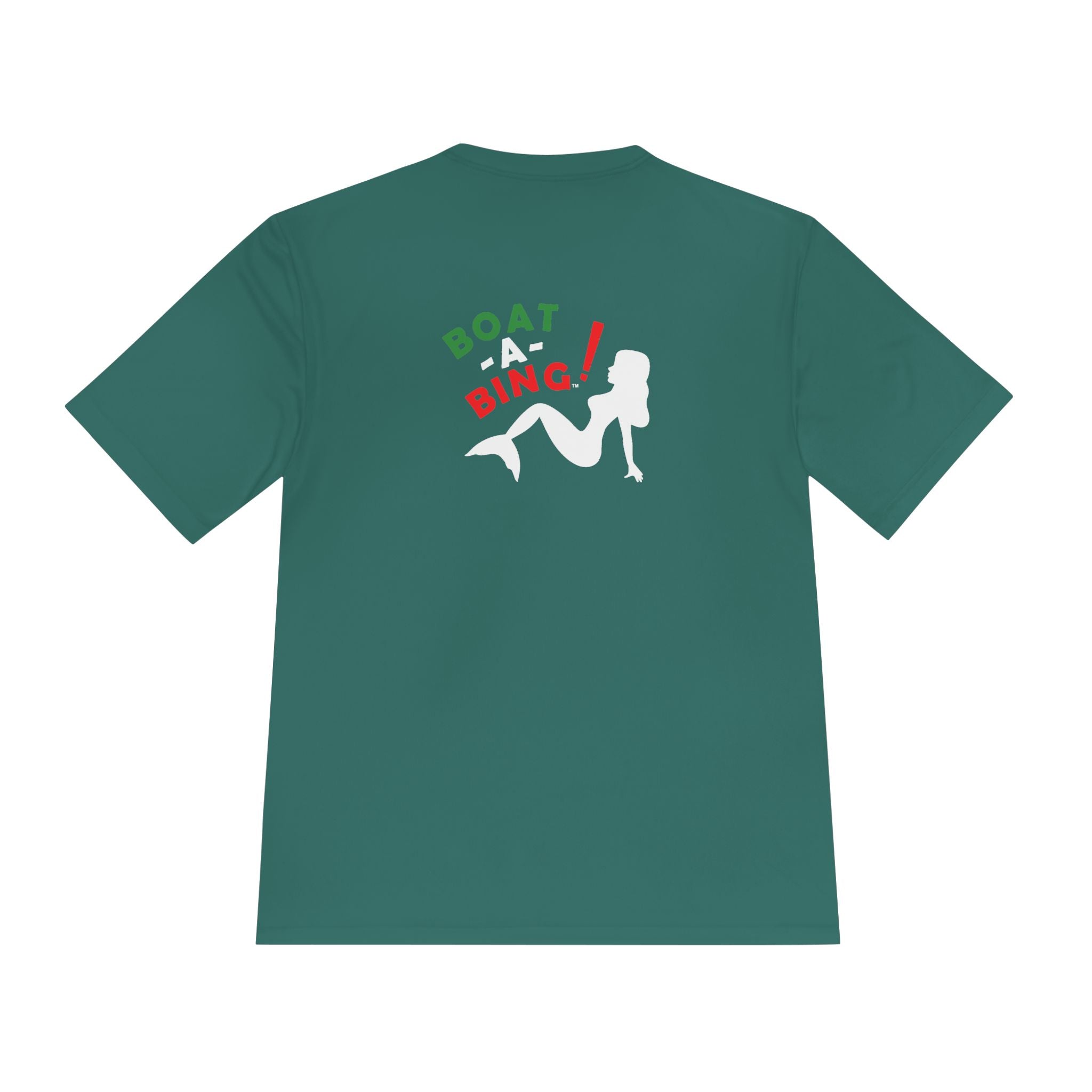 Boat-A-Bing Sirena Italia Italian flag limited edition mermaid moisture-wicking performance tee, back print