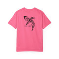 Boat-A-Bing Tiki Shark garment-dyed cotton boating tee, back print