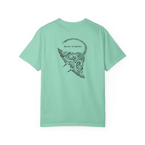 Boat-A-Bing Bing Ray stingray garment-dyed cotton boating tee, back print