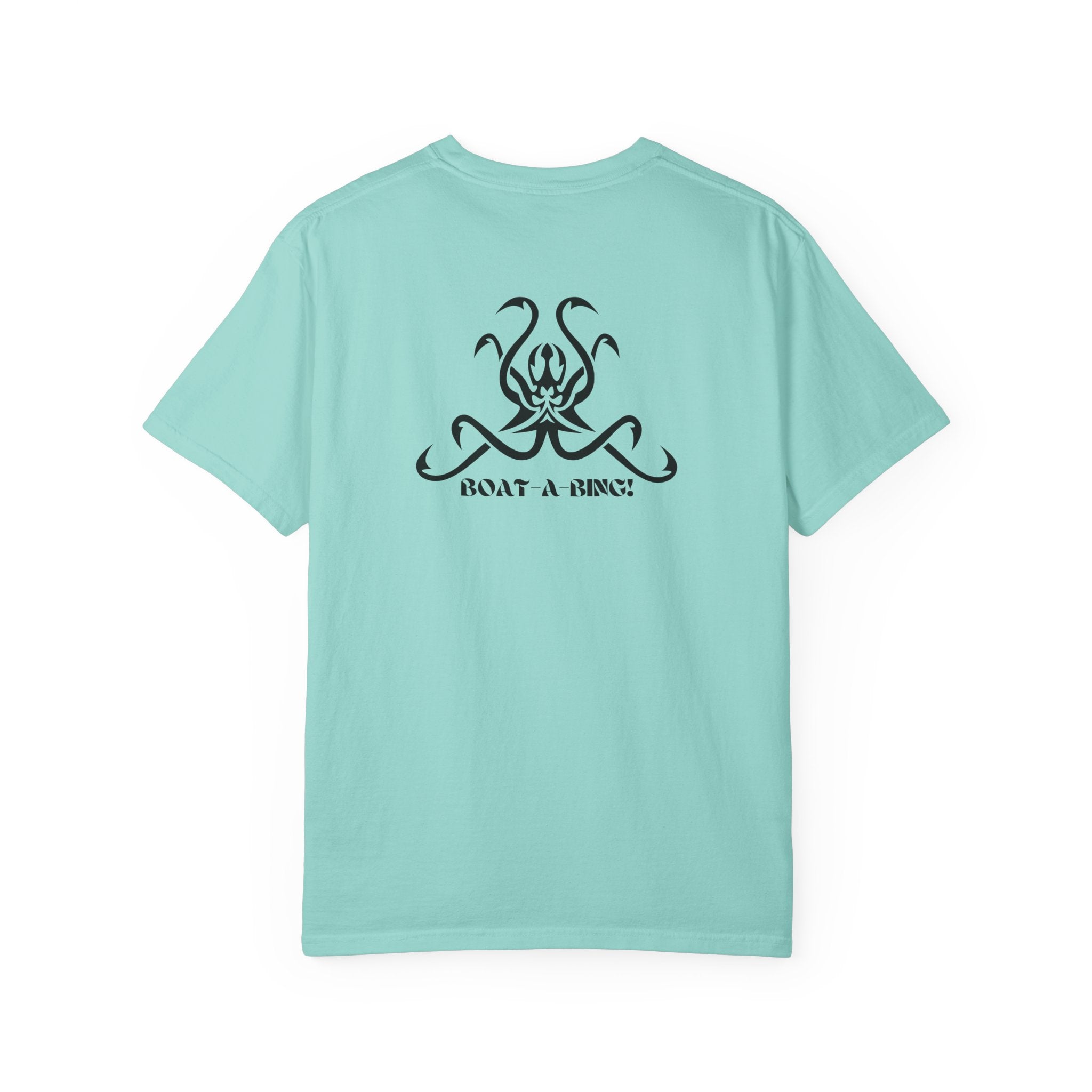 Boat-A-Bing OctoHooks octopus garment-dyed cotton boating tee, back print