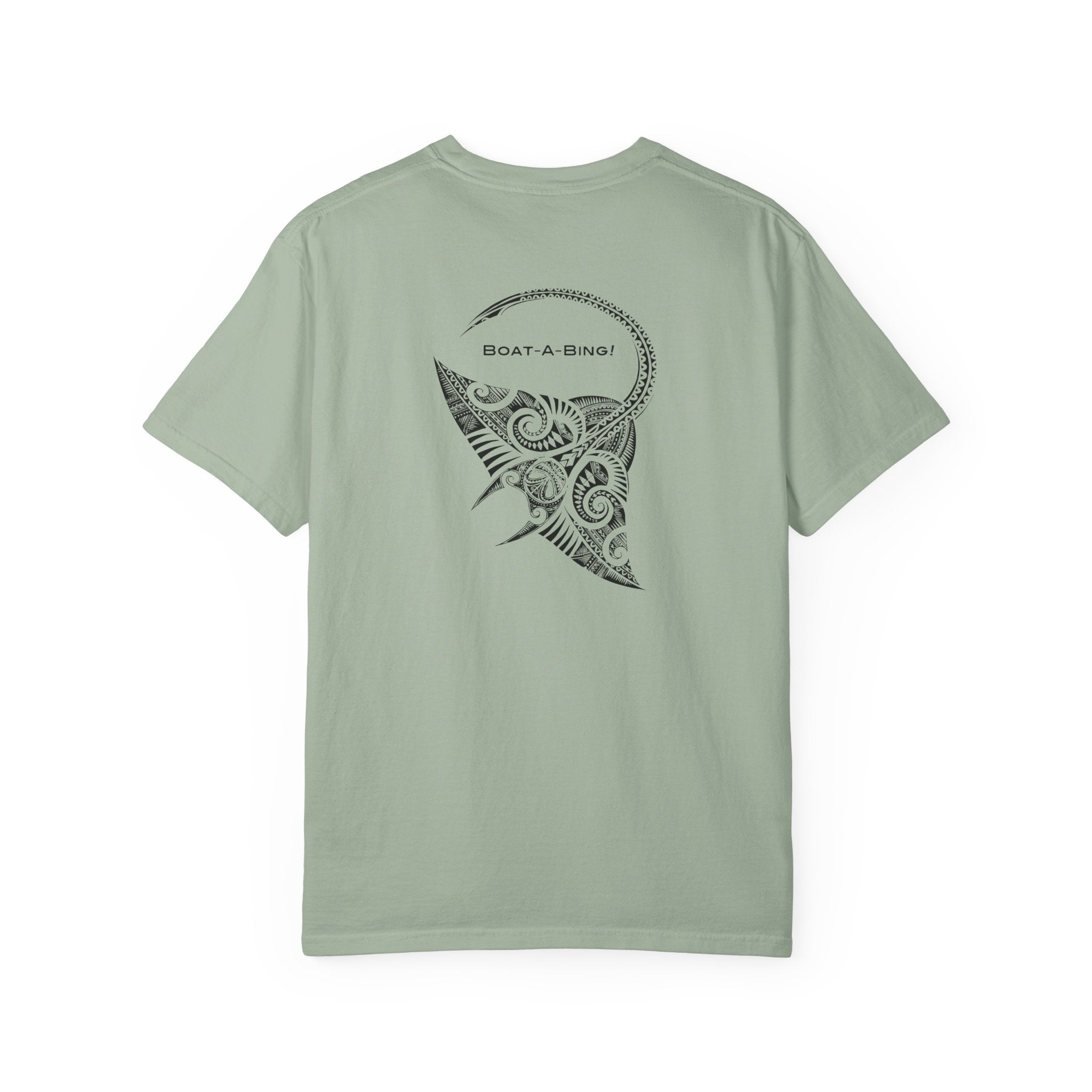 Boat-A-Bing Bing Ray stingray garment-dyed cotton boating tee, back print