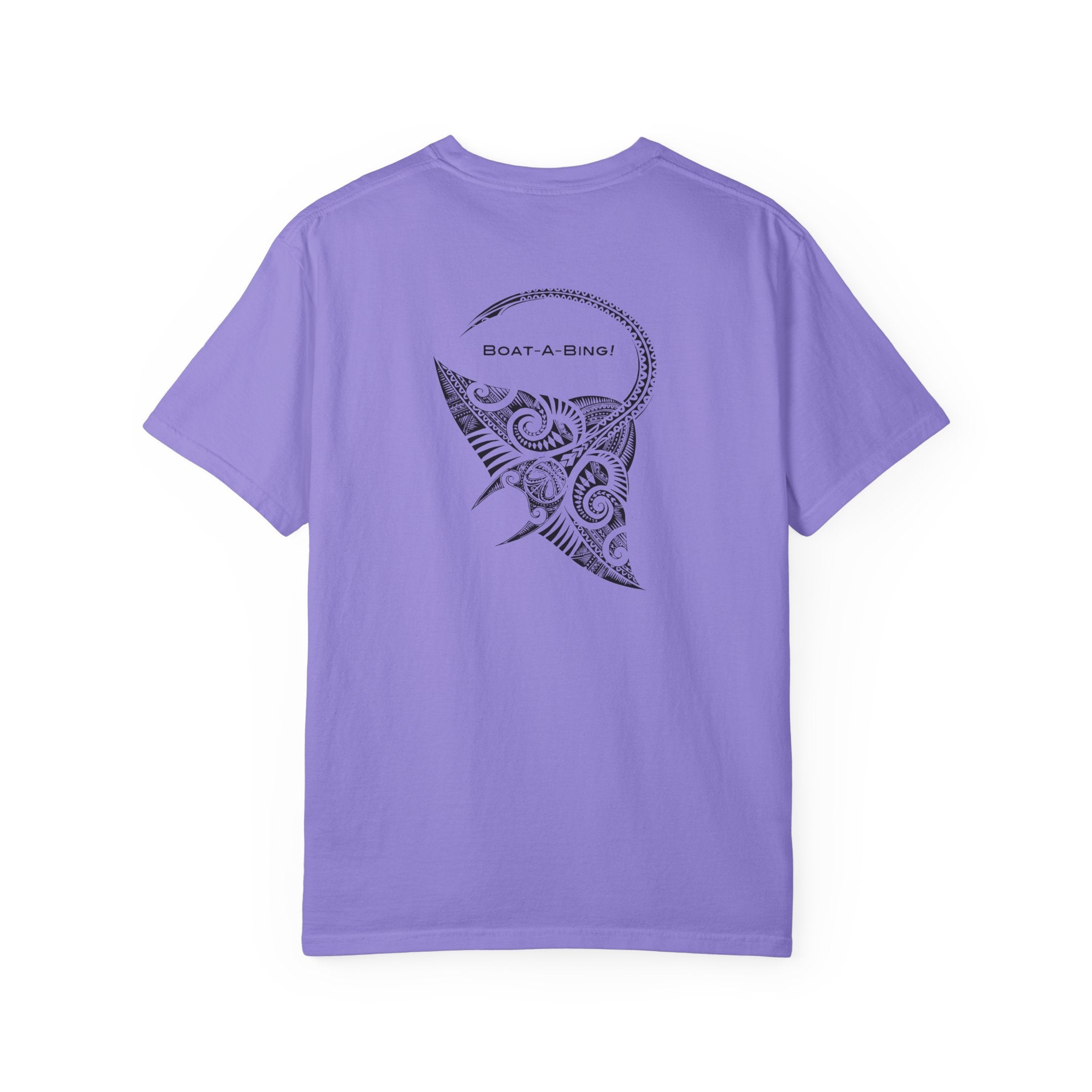 Boat-A-Bing Bing Ray stingray garment-dyed cotton boating tee, back print