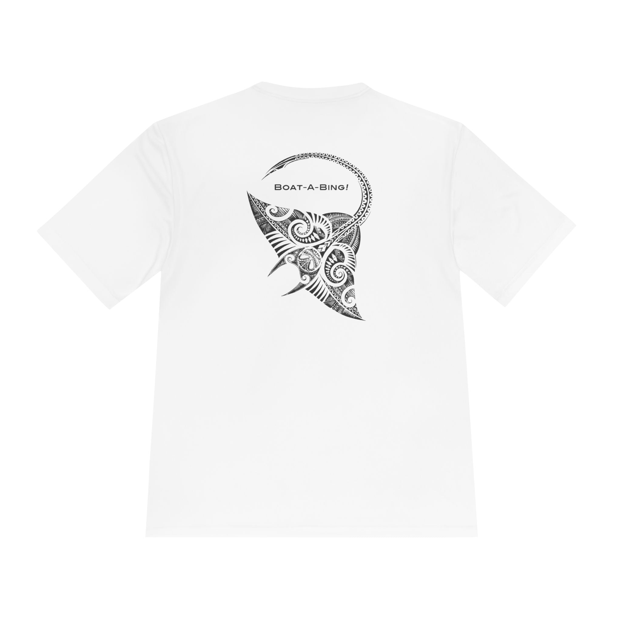 Boat-A-Bing Bing Ray stingray moisture-wicking performance boating tee, back print