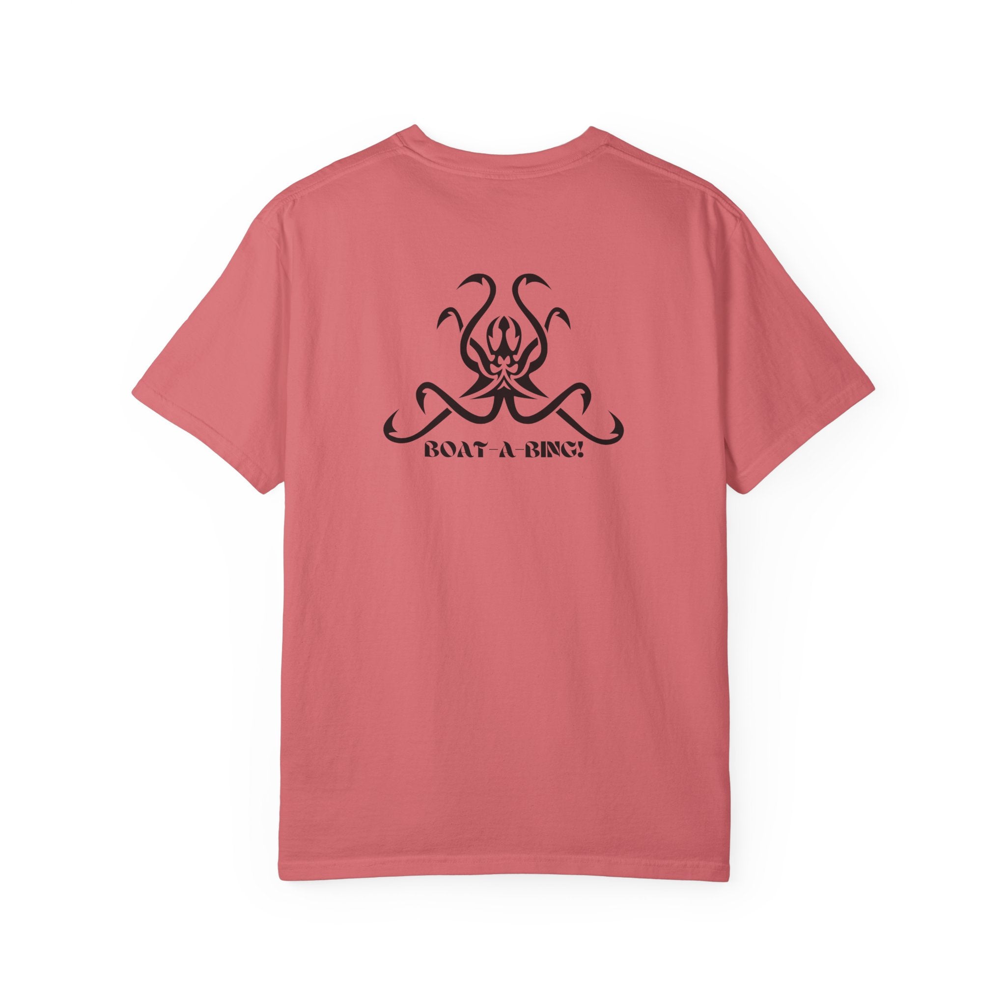 Boat-A-Bing OctoHooks octopus garment-dyed cotton boating tee, back print