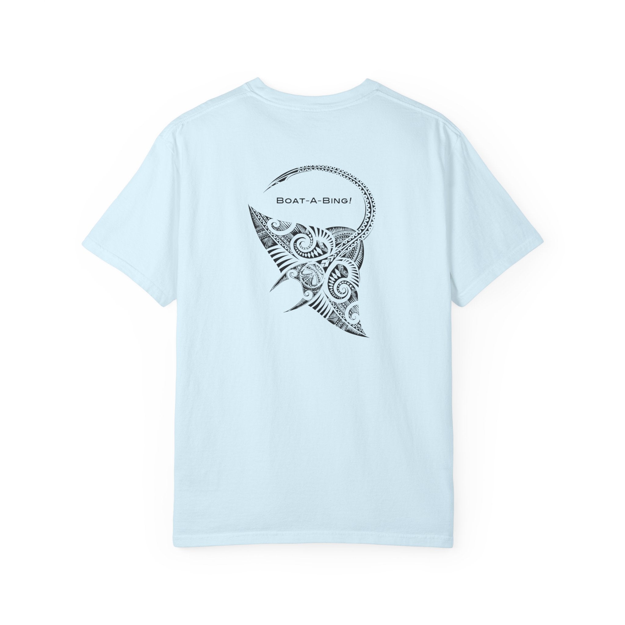 Boat-A-Bing Bing Ray stingray garment-dyed cotton boating tee, back print