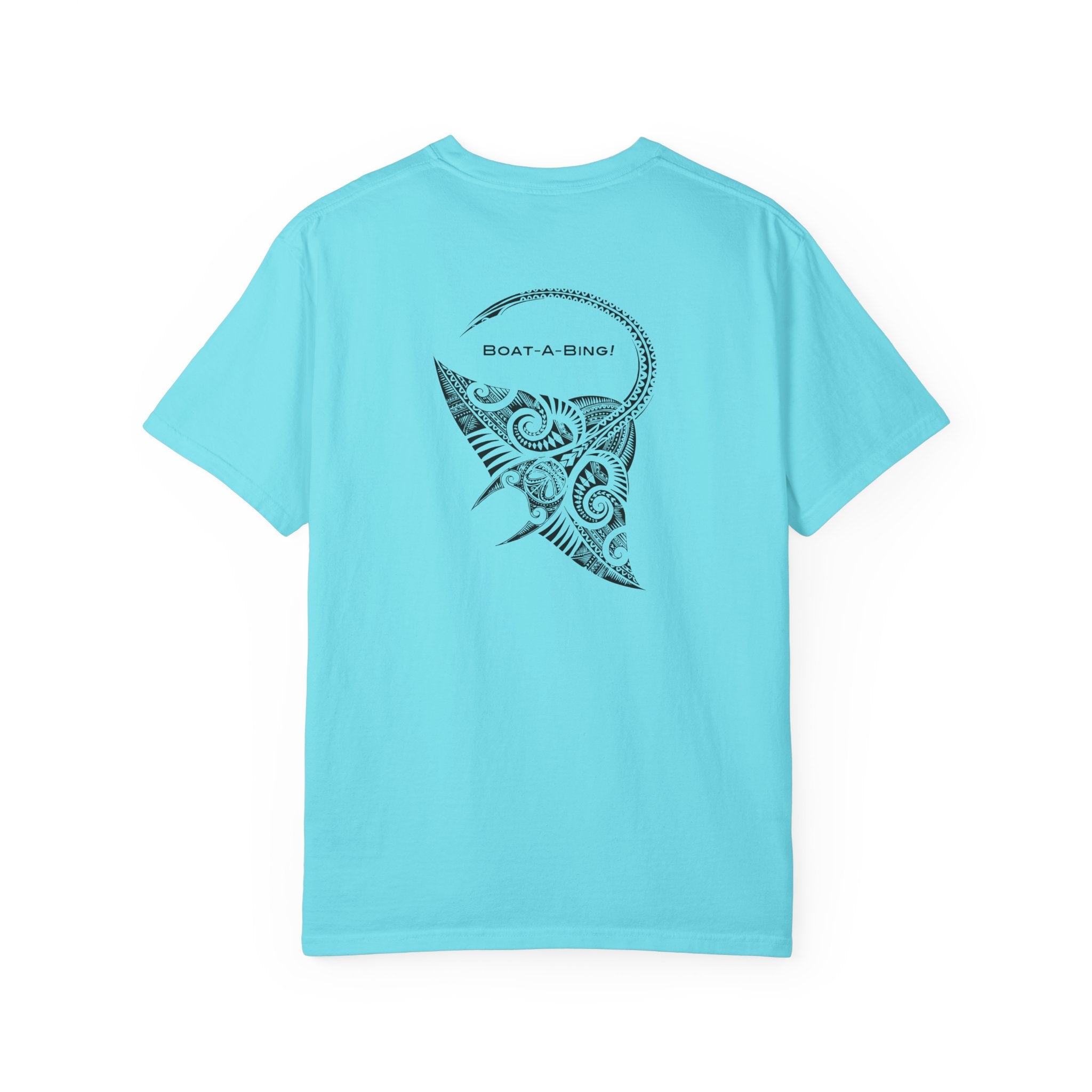 Boat-A-Bing Bing Ray stingray garment-dyed cotton boating tee, back print