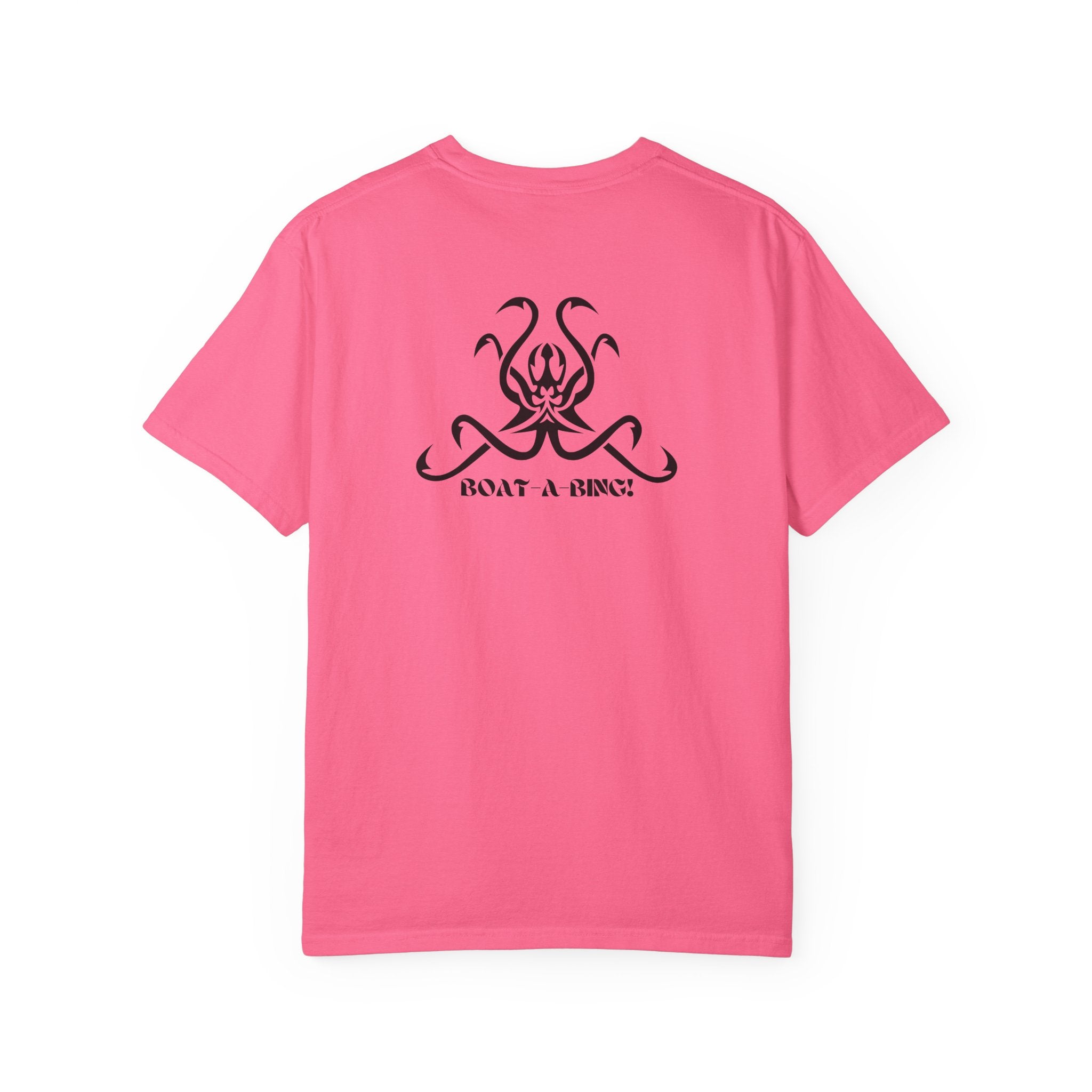 Boat-A-Bing OctoHooks octopus garment-dyed cotton boating tee, back print