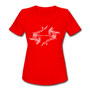 Women's Hammerheads Moisture Wicking Performance T-Shirt - red