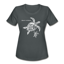 Load image into Gallery viewer, Women&#39;s Turtles Moisture Wicking Performance T-Shirt - charcoal