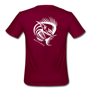 Angry Mahi Moisture Wicking Performance T-Shirt - burgundy