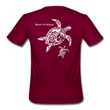 Load image into Gallery viewer, Men’s Moisture Wicking Turtles Performance T-Shirt - burgundy