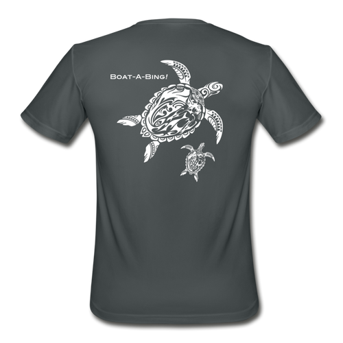 Men’s Moisture Wicking Turtles Performance T-Shirt - charcoal