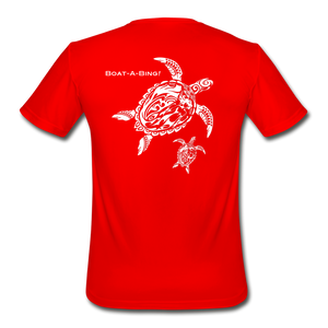 Men’s Moisture Wicking Turtles Performance T-Shirt - red