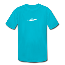 Load image into Gallery viewer, Kids&#39; Dolphins Moisture Wicking Performance T-Shirt - turquoise