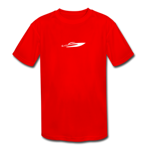 Kids' Dolphins Moisture Wicking Performance T-Shirt - red