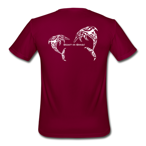 Dolphins Moisture Wicking Performance T-Shirt - burgundy