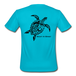 Turtle Moisture Wicking Performance T-Shirt - turquoise
