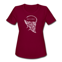 Load image into Gallery viewer, Women&#39;s Moisture Wicking Performance T-Shirt - burgundy