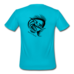 Angry Mahi Moisture Wicking Performance T-Shirt - turquoise