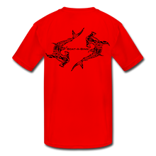 Load image into Gallery viewer, Kids&#39; Hammerheads Moisture Wicking Performance T-Shirt - red